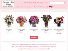 Tablet Screenshot of pomptonlakesflorist.com